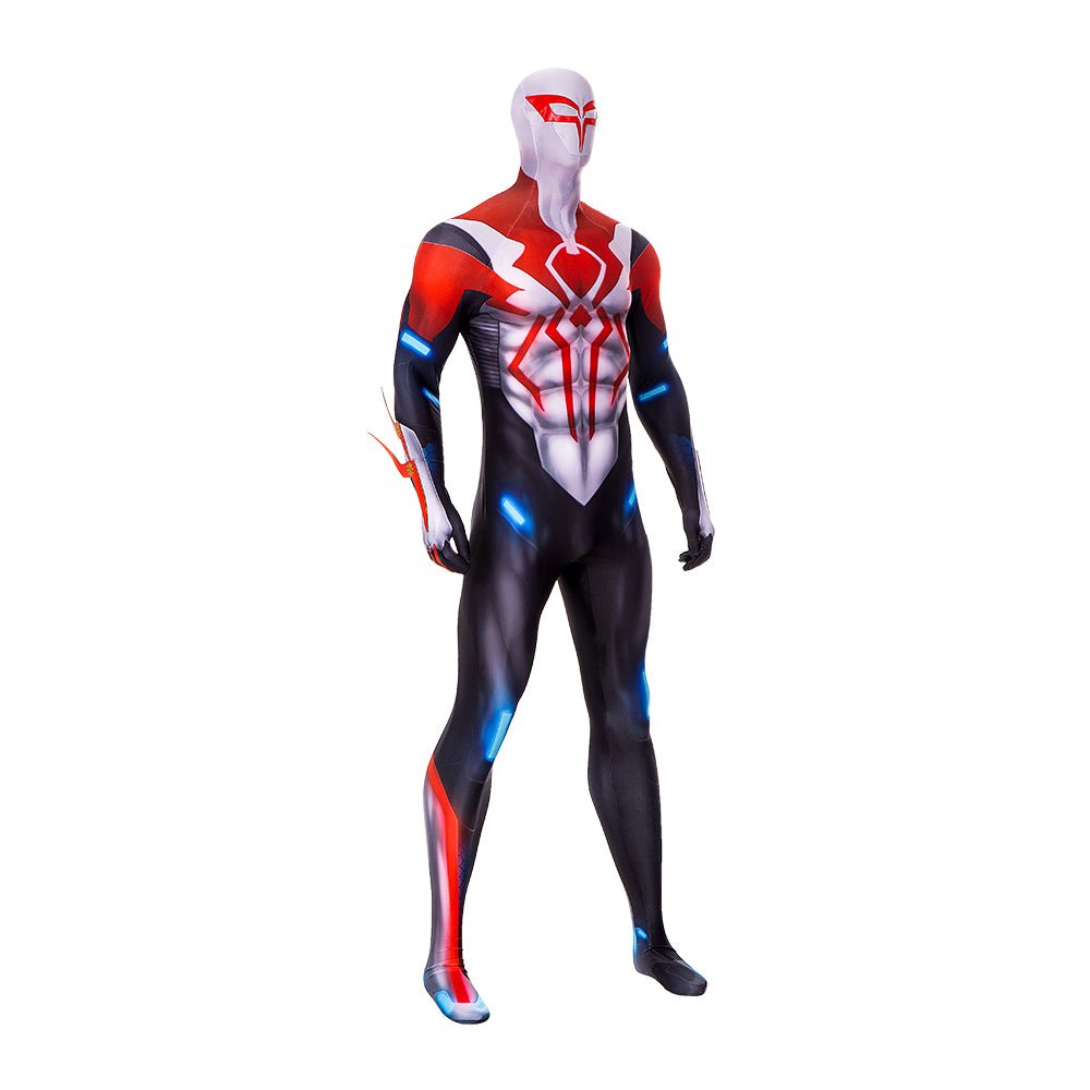 Spider - Man 2099 Miguel O'Hara Cosplay Bodysuit - Premium V2/V3 Men’s Costume Jumpsuit for Fans & Events - Coscosmos