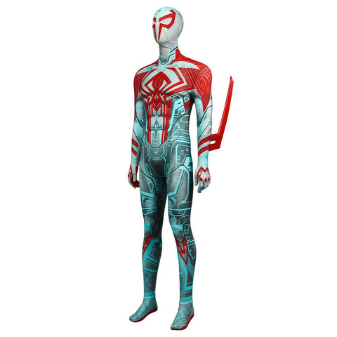 Spider - Man 2099 Patterns Cosplay Jumpsuit Outfit Halloween Costume Bodysuit Suit - Coscosmos