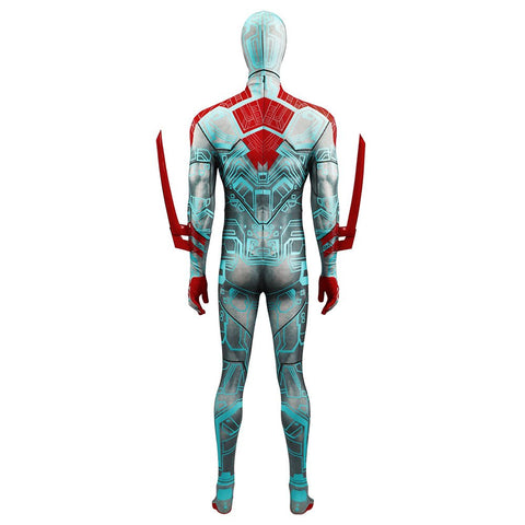 Spider - Man 2099 Patterns Cosplay Jumpsuit Outfit Halloween Costume Bodysuit Suit - Coscosmos