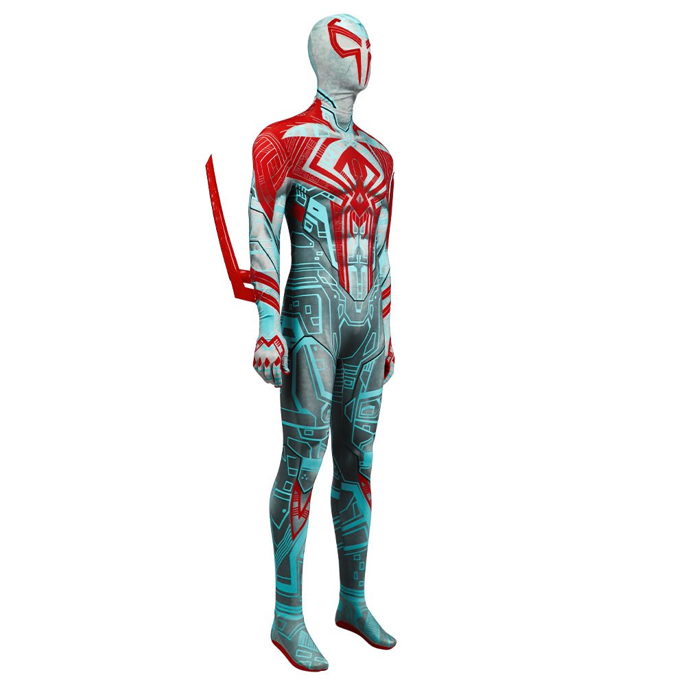 Spider - Man 2099 Patterns Cosplay Jumpsuit Outfit Halloween Costume Bodysuit Suit - Coscosmos