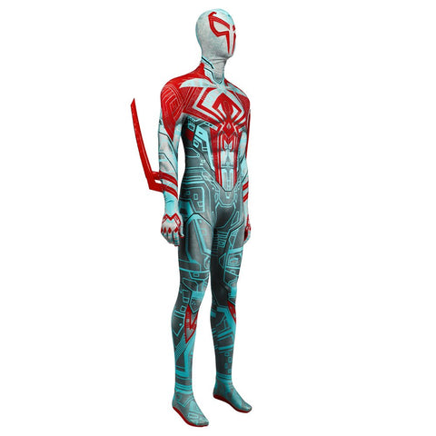 Spider - Man 2099 Patterns Cosplay Jumpsuit Outfit Halloween Costume Bodysuit Suit - Coscosmos