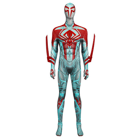 Spider - Man 2099 Patterns Cosplay Jumpsuit Outfit Halloween Costume Bodysuit Suit - Coscosmos