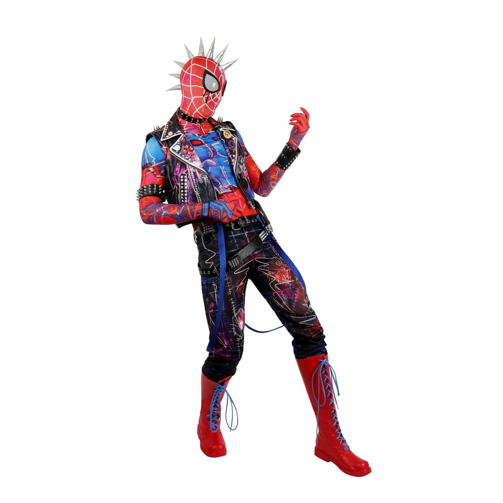 Spider - Man: Across the Spider - Verse - Spider - Punk Hobie Brown Cosplay Costume Full Set - Coscosmos
