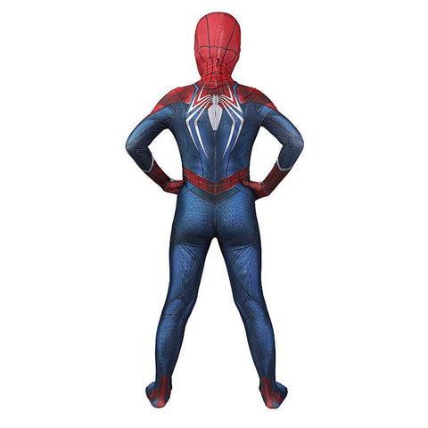 Spider - Man Game Peter Parker Printed Jumpsuit Kids Cosplay Costume Halloween - Coscosmos