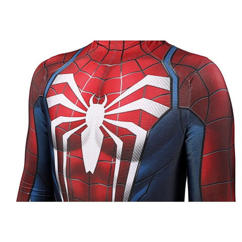 Spider - Man Game Peter Parker Printed Jumpsuit Kids Cosplay Costume Halloween - Coscosmos