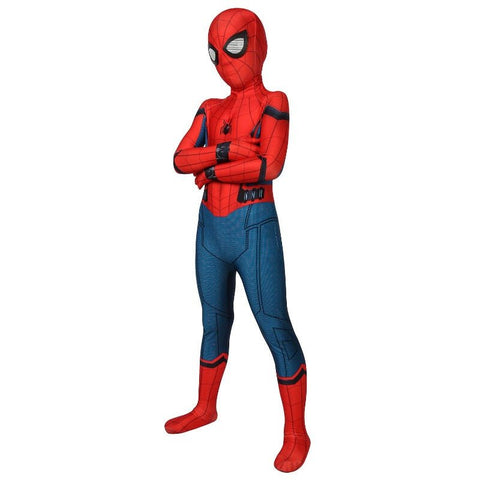 Spider - Man Homecoming Kids Jumpsuit Halloween Cosplay Costume - Coscosmos