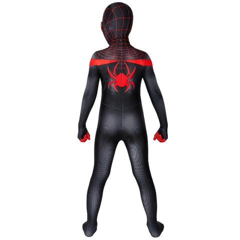 Spider - Man Miles Morales Kids Cosplay Costume Jumpsuit - Coscosmos