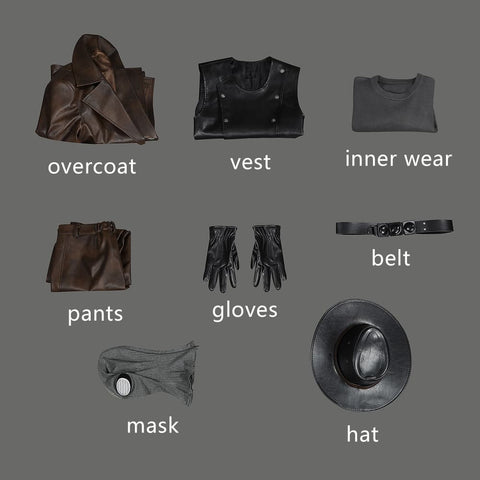 Spider - Man Noir Suit - Complete Marvel Movie Cosplay Costume Set - Coscosmos