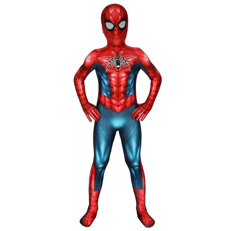 Spider - Man PS4 Armour - MK IV Cosplay Costume Bodysuit Jumpsuit for Kids - Child Gift - Coscosmos