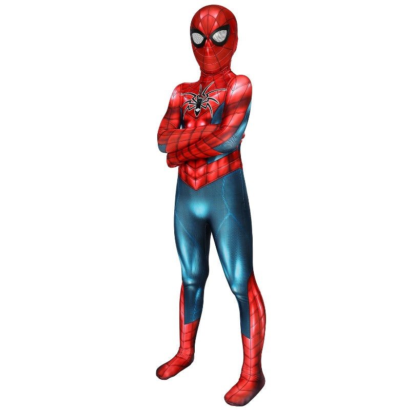 Spider - Man PS4 Armour - MK IV Cosplay Costume Bodysuit Jumpsuit for Kids - Child Gift - Coscosmos