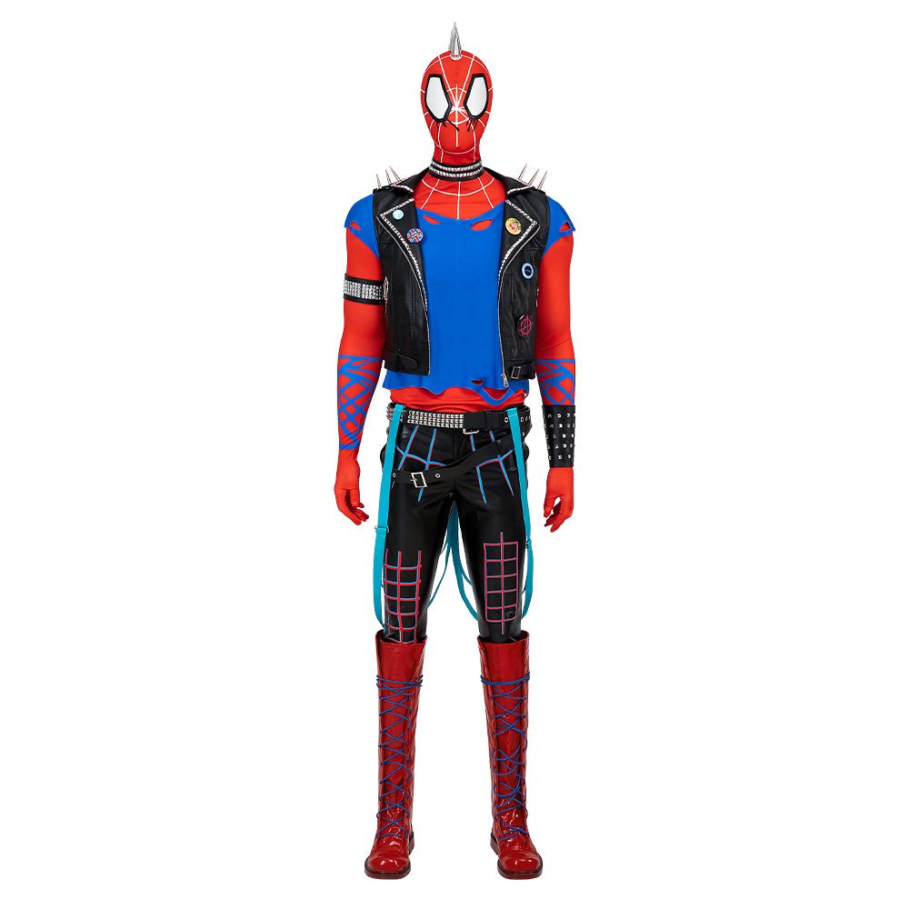 Spider - Punk Hobart Brown Costume Set | Spider - Man Across the Spider - Verse Cosplay - Coscosmos