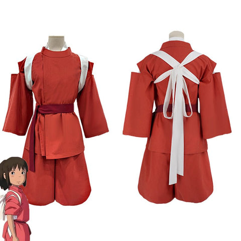 Spirited Away Chihiro Ogino Kamuyi Official Cosplay Costume Outfit Set - Coscosmos