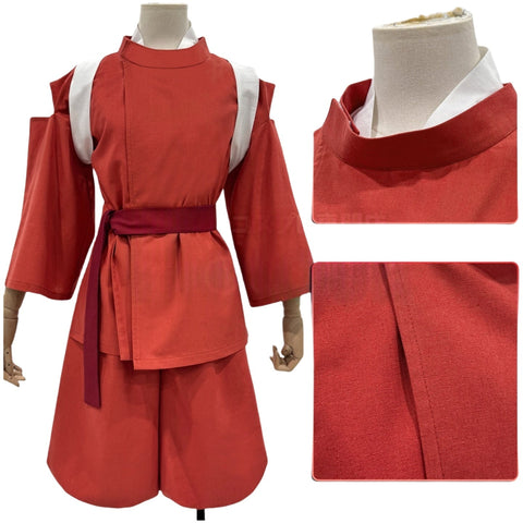 Spirited Away Sen to Chihiro no Kamikakushi Cosplay Cotton - Linen Chihiro Costume - Coscosmos