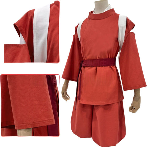 Spirited Away Sen to Chihiro no Kamikakushi Cosplay Cotton - Linen Chihiro Costume - Coscosmos