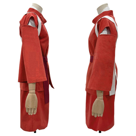 Spirited Away Sen to Chihiro no Kamikakushi Cosplay Cotton - Linen Chihiro Costume - Coscosmos