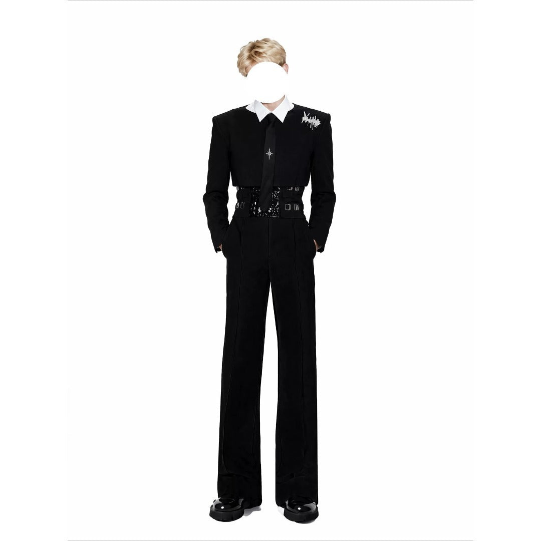Spliced Fake‑Two‑Piece Waist‑Fitted Blazer Cosplay Costume - Coscosmos