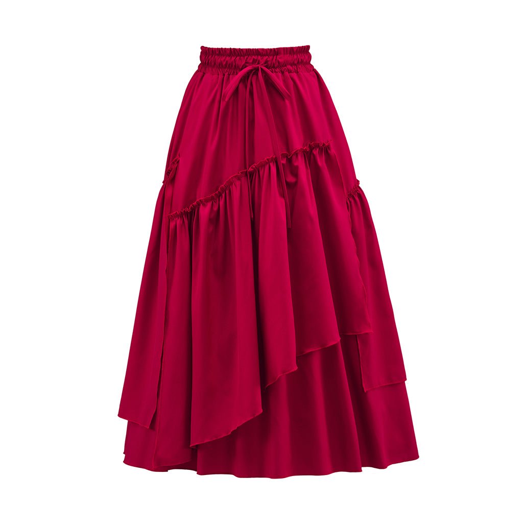 Spring Retro Women's Corduroy Skirt – Vintage Checkered Pleated Medieval Cosplay Skirt - Coscosmos
