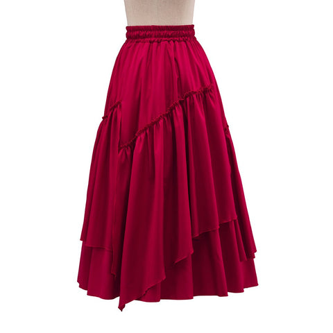 Spring Retro Women's Corduroy Skirt – Vintage Checkered Pleated Medieval Cosplay Skirt - Coscosmos