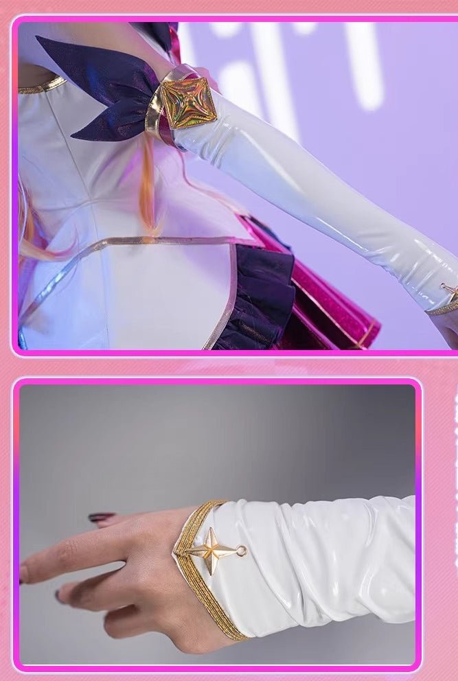 Star Guardian Ahri Cosplay Costume - League of Legends Official Style Dress for Women - Coscosmos