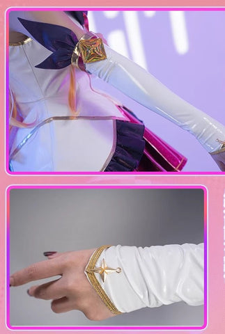 Star Guardian Ahri Cosplay Costume - League of Legends Official Style Dress for Women - Coscosmos