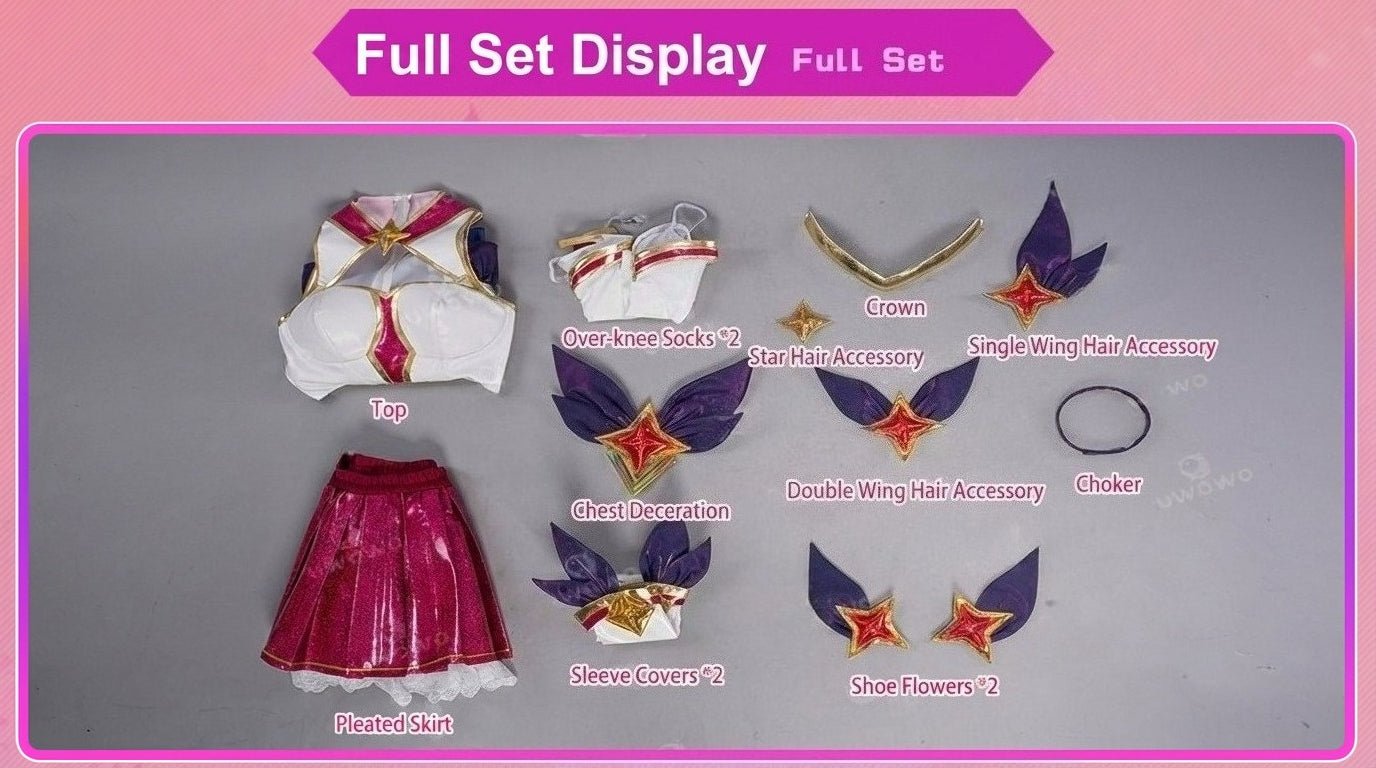 Star Guardian Ahri Cosplay Costume - League of Legends Official Style Dress for Women - Coscosmos