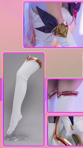 Star Guardian Ahri Cosplay Costume - League of Legends Official Style Dress for Women - Coscosmos