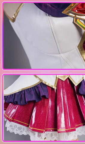 Star Guardian Ahri Cosplay Costume - League of Legends Official Style Dress for Women - Coscosmos