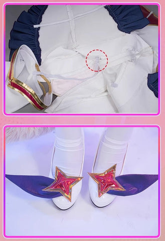 Star Guardian Ahri Cosplay Costume - League of Legends Official Style Dress for Women - Coscosmos