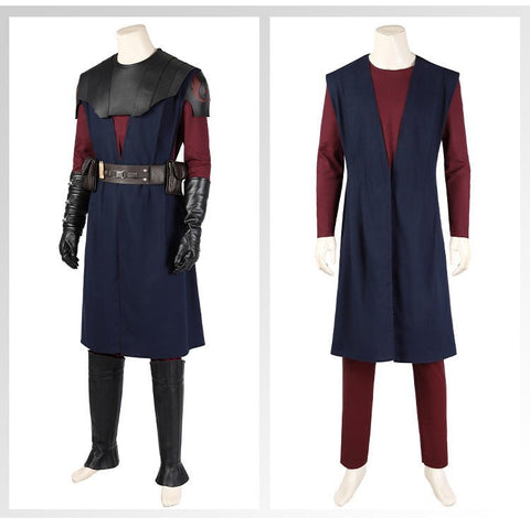 Star Wars Ahsoka Anakin Skywalker Clone Wars Adult Costume Deluxe Cosplay Full Set - Coscosmos