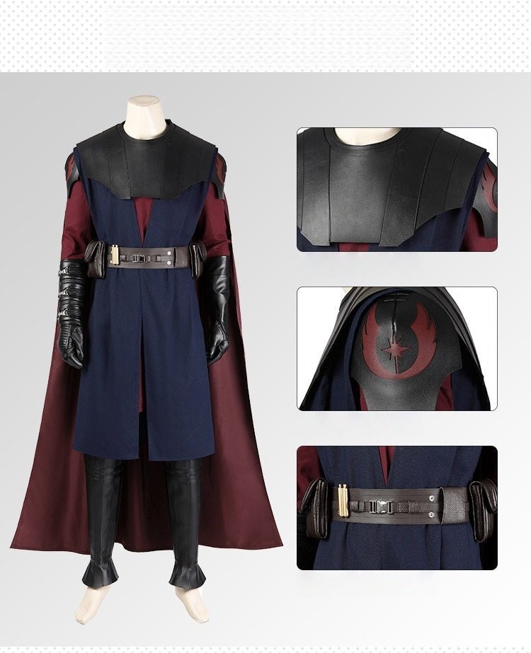 Star Wars Ahsoka Anakin Skywalker Clone Wars Adult Costume Deluxe Cosplay Full Set - Coscosmos