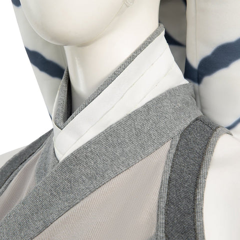 Star Wars Ahsoka Cosplay Costume White Robe Version Adult Full Set for Comic Con - Coscosmos