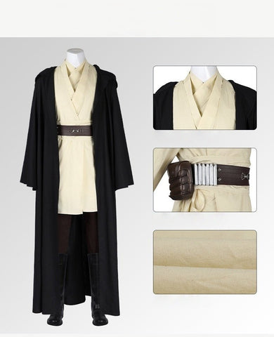 Star Wars: Episode I – The Phantom Menace Jedi Master Qui - Gon Jinn Cosplay Costume - Coscosmos