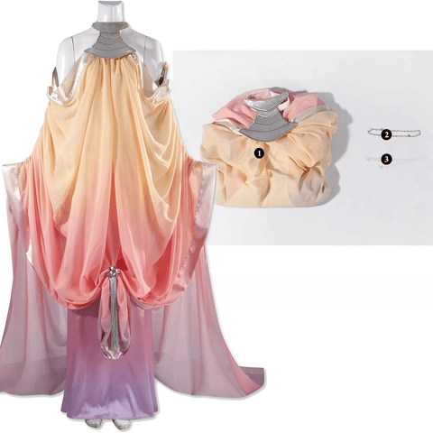 Star Wars Episode II Attack of the Clones Padmé Amidala Cosplay Costume Movie Full Set Outfit - Coscosmos