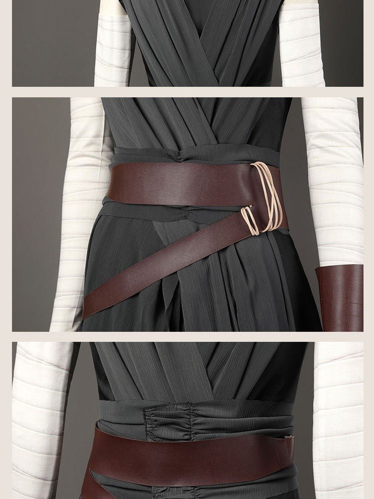 Star Wars Jedi Rey Cosplay Costume for Women | Last Jedi Halloween Outfit | Deluxe Adult Rey Costume Set with Lightsaber & Accessories - Coscosmos