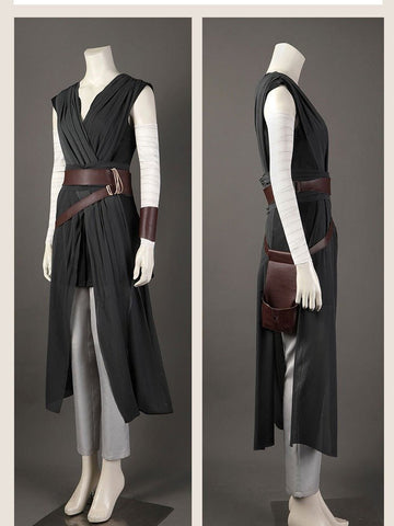 Star Wars Jedi Rey Cosplay Costume for Women | Last Jedi Halloween Outfit | Deluxe Adult Rey Costume Set with Lightsaber & Accessories - Coscosmos