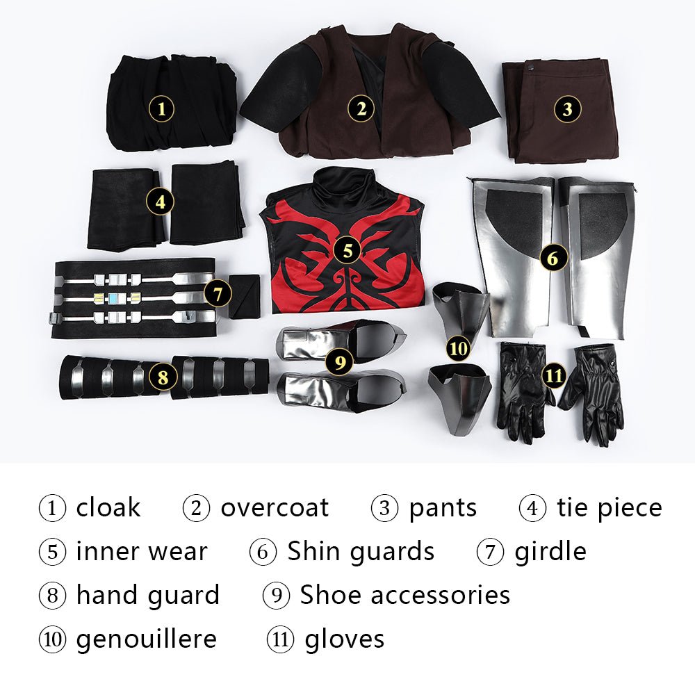 Star Wars: Maul - Shadow Lord Darth Maul Full Set Cosplay Costume - Coscosmos