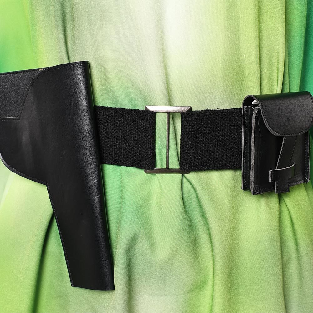 Star Wars Princess Leia Cosplay Costume Set - Green Halloween Role Play Outfit for Female Fans - Coscosmos