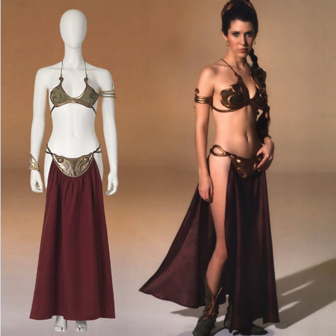 Star Wars Princess Leia Slave Girl Cosplay Costume – Iconic Outfit for Fans and Events - Coscosmos