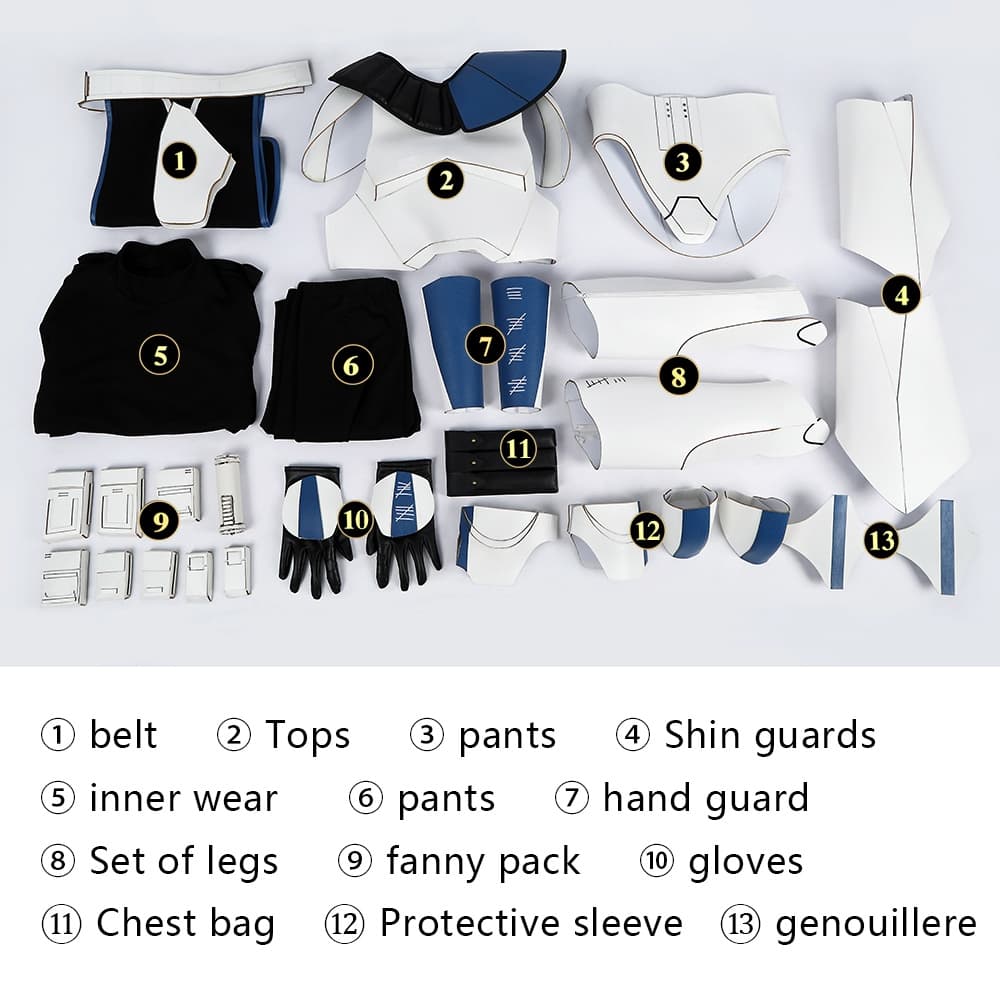 Star Wars: The Clone Wars Captain Rex Cosplay Costume Full Set with Helmet - Coscosmos
