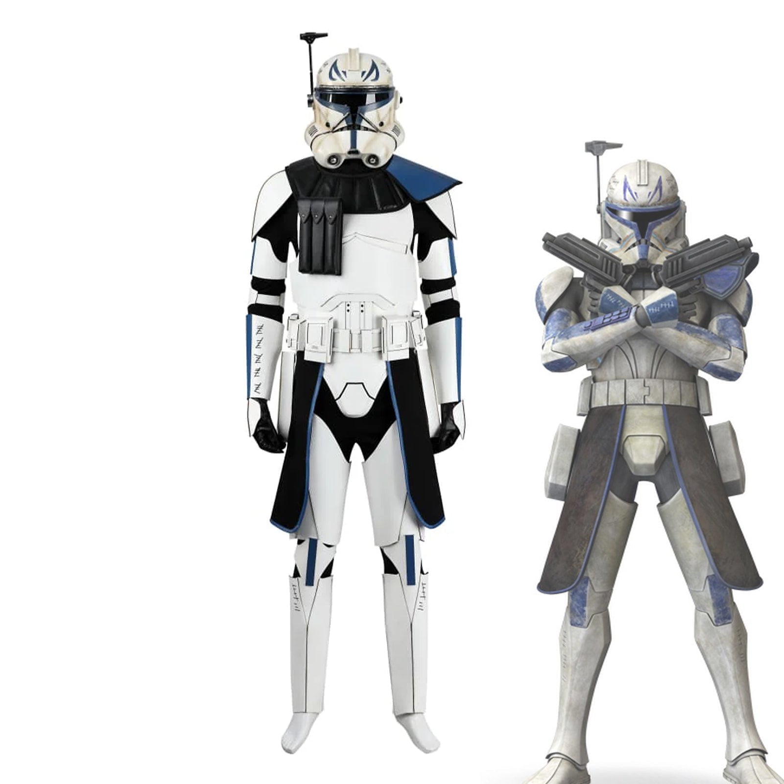 Star Wars: The Clone Wars Captain Rex Cosplay Costume Full Set with Helmet - Coscosmos