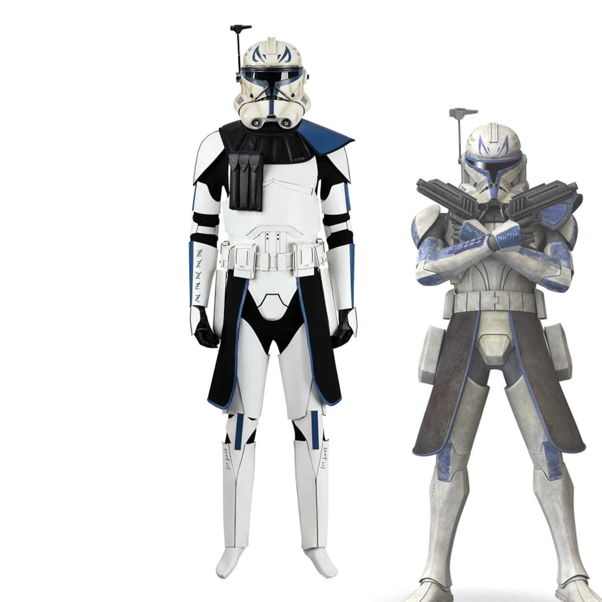 Star Wars: The Clone Wars Captain Rex Cosplay Costume Full Set with Helmet - Coscosmos