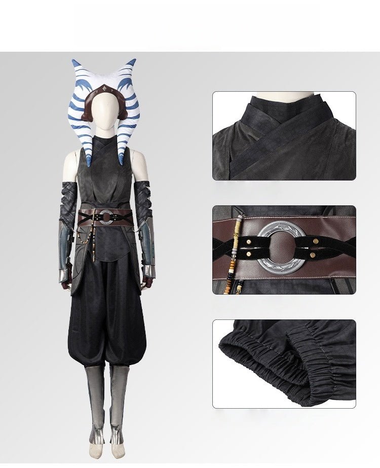 Star Wars The Mandalorian Ahsoka Full Set Cosplay Costume – Premium Quality Licensed Adult Outfit - Coscosmos