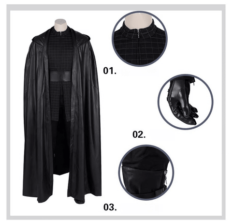 Star Wars: The Rise of Skywalker Kylo Ren Cosplay Costume – Adult Black Series Deluxe Outfit - Coscosmos