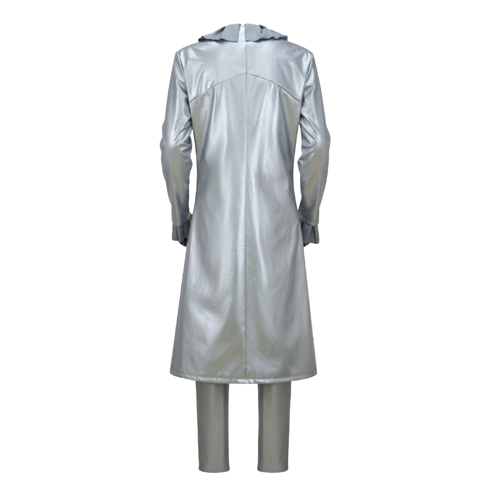 Steel Ball Run Funny Valentine Silver Trench Coat Full Cosplay Costume Set for Anime Fans - Coscosmos