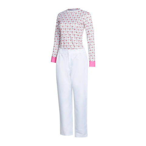 Stranger Things Eleven Floral Top and White Pants Costume Outfit for Cosplay - Coscosmos