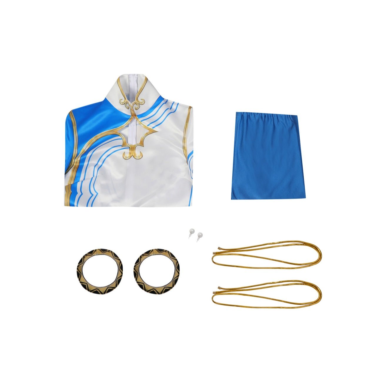 Street Fighter 6 Cosplay Costume - Chun - Li Classic Qipao Martial Arts Outfit Anime Game Cos Full Set - Coscosmos