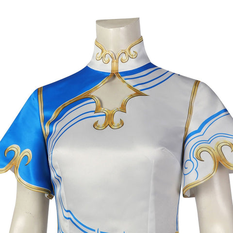 Street Fighter 6 Cosplay Costume - Chun - Li Classic Qipao Martial Arts Outfit Anime Game Cos Full Set - Coscosmos