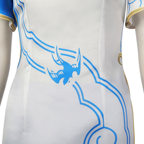 Street Fighter 6 Cosplay Costume - Chun - Li Classic Qipao Martial Arts Outfit Anime Game Cos Full Set - Coscosmos