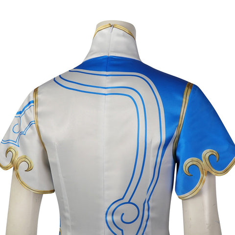 Street Fighter 6 Cosplay Costume - Chun - Li Classic Qipao Martial Arts Outfit Anime Game Cos Full Set - Coscosmos