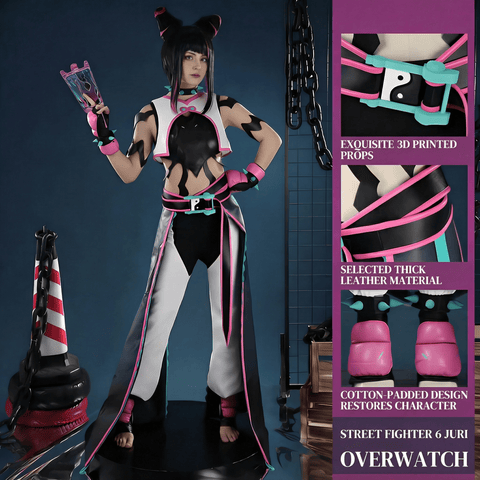 Street Fighter 6 x Overwatch Kiriko "Spider Lily" Collaboration Cosplay Costume - Coscosmos